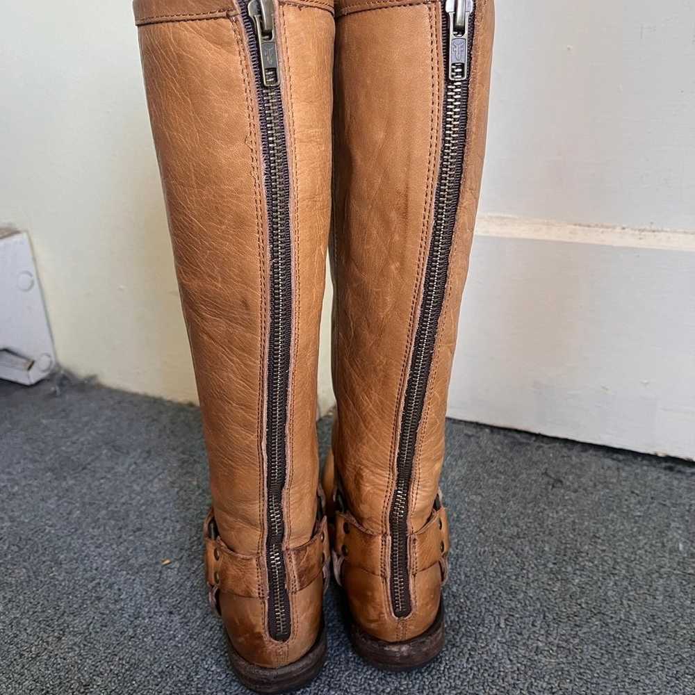 Frye Phillip Harness Vintage Tall Riding Boots Bo… - image 3