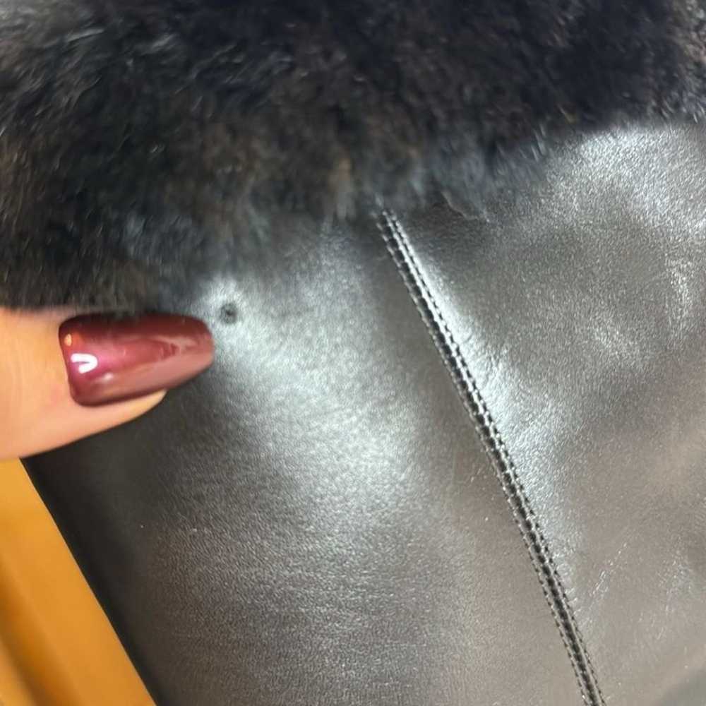 Bally Boots ladies Fur Lined Leather Tall Black M… - image 12