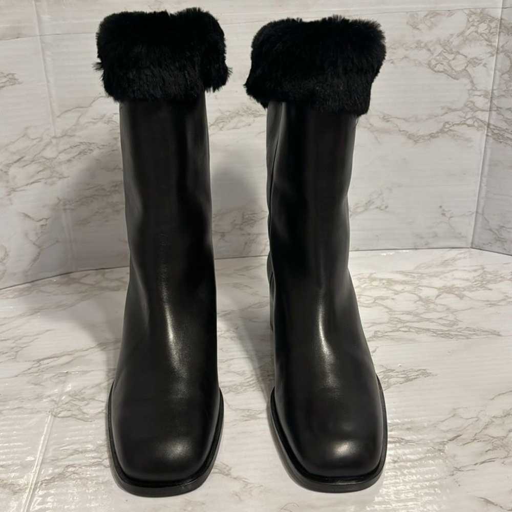 Bally Boots ladies Fur Lined Leather Tall Black M… - image 4