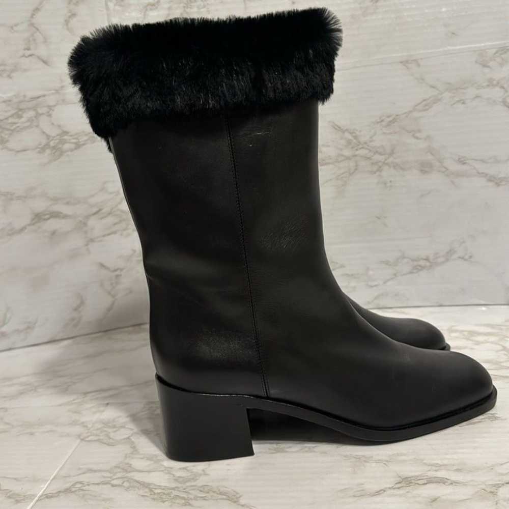 Bally Boots ladies Fur Lined Leather Tall Black M… - image 5