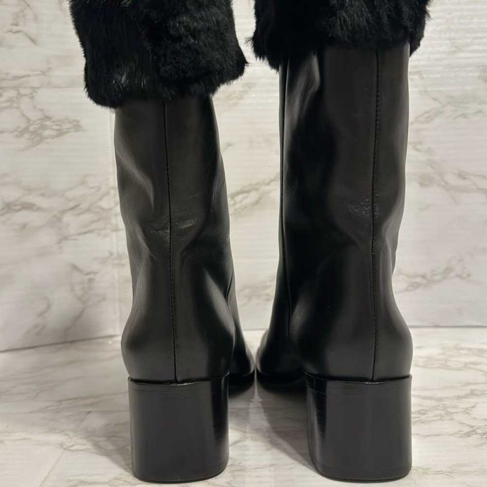 Bally Boots ladies Fur Lined Leather Tall Black M… - image 6