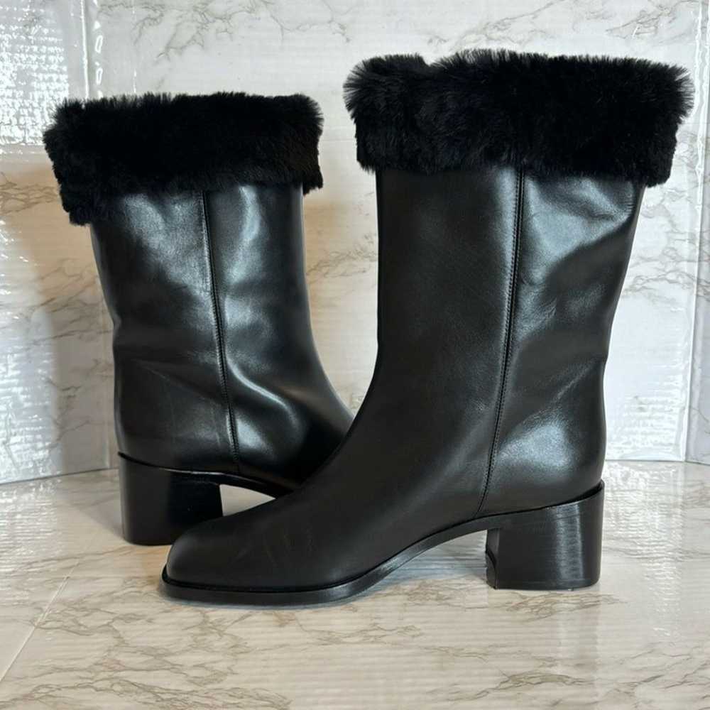 Bally Boots ladies Fur Lined Leather Tall Black M… - image 7