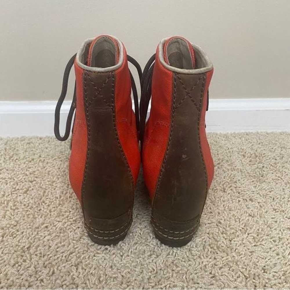Sorel PDX wedge lace up Lexie wedge red brown 9 E… - image 4