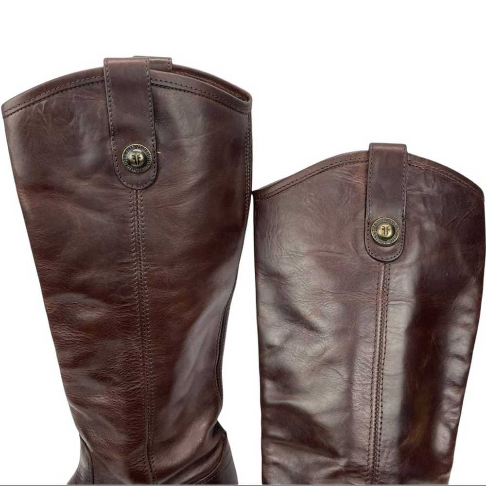 Frye Dark Brown Leather Melissa Western Tall Ridi… - image 7