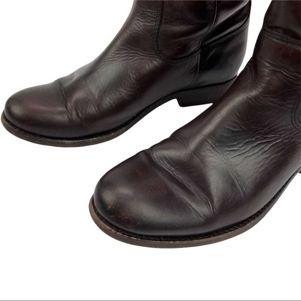 Frye Dark Brown Leather Melissa Western Tall Ridi… - image 8