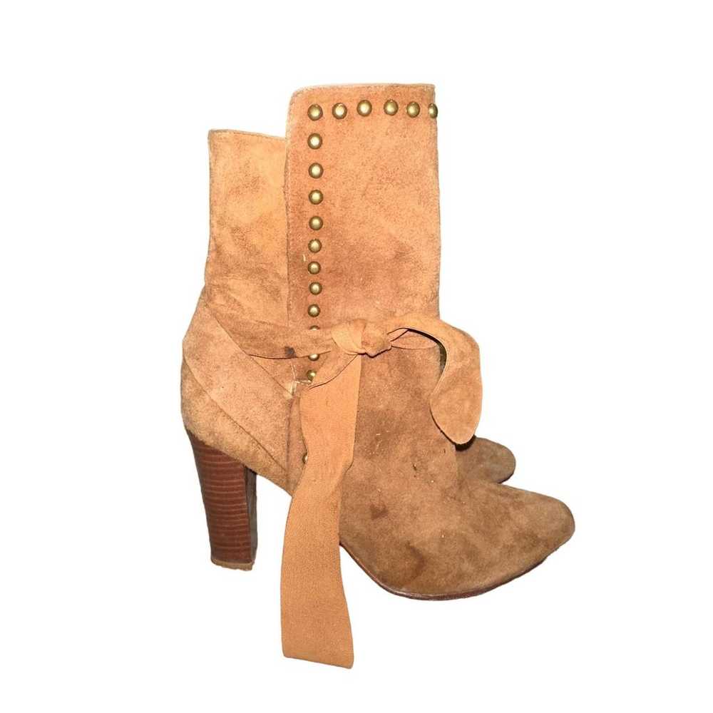 Ulla Johnson Aggie Brown Suede Studded Wrap Booti… - image 6