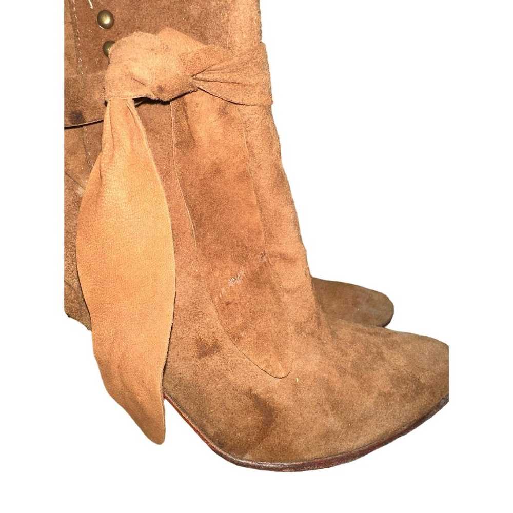 Ulla Johnson Aggie Brown Suede Studded Wrap Booti… - image 7