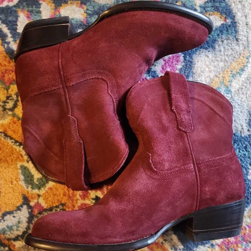 Tecovas The Lucy Womens Red Suede Western Booties… - image 4