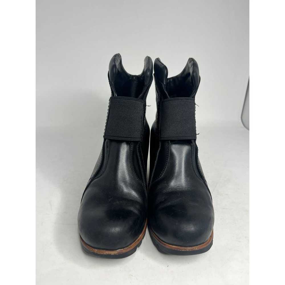 Sorel Fiona Black Wedge Boots Sz.9 - image 3