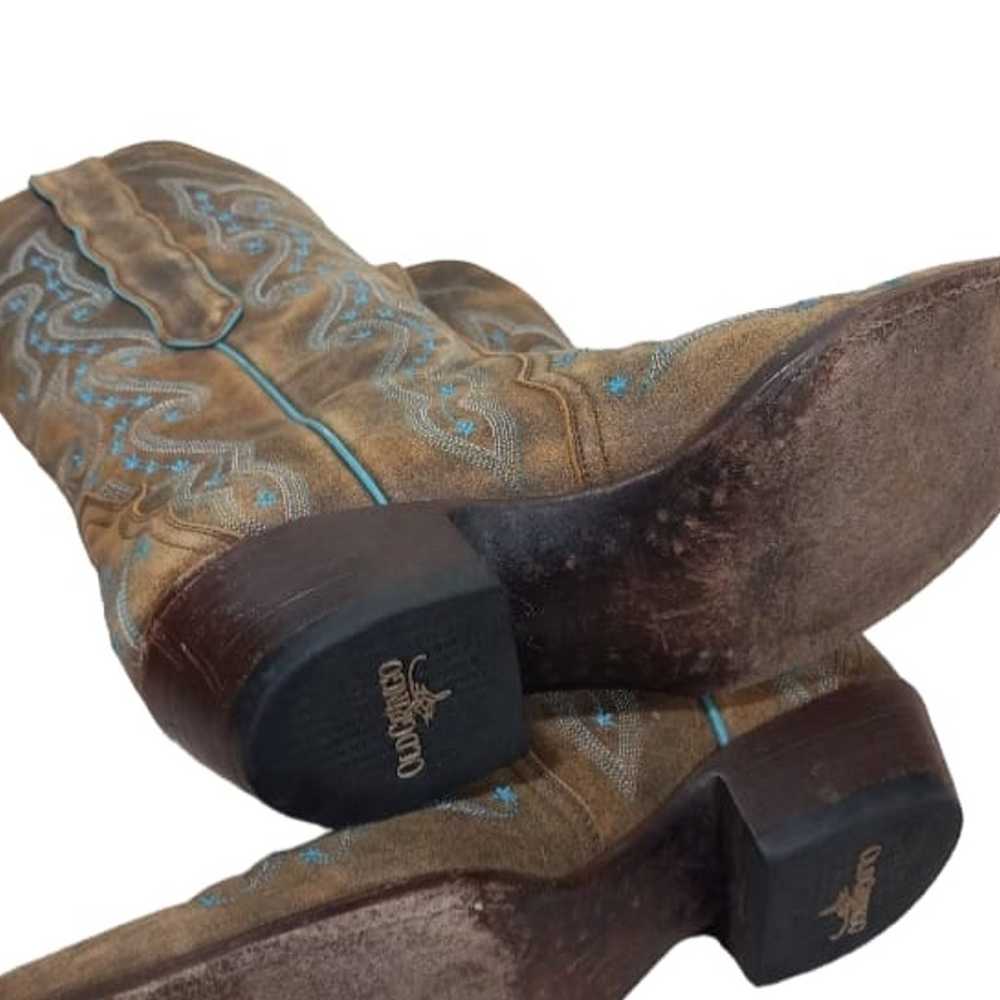 Old Gringo | Teal & Brown Embroidered Distressed … - image 6