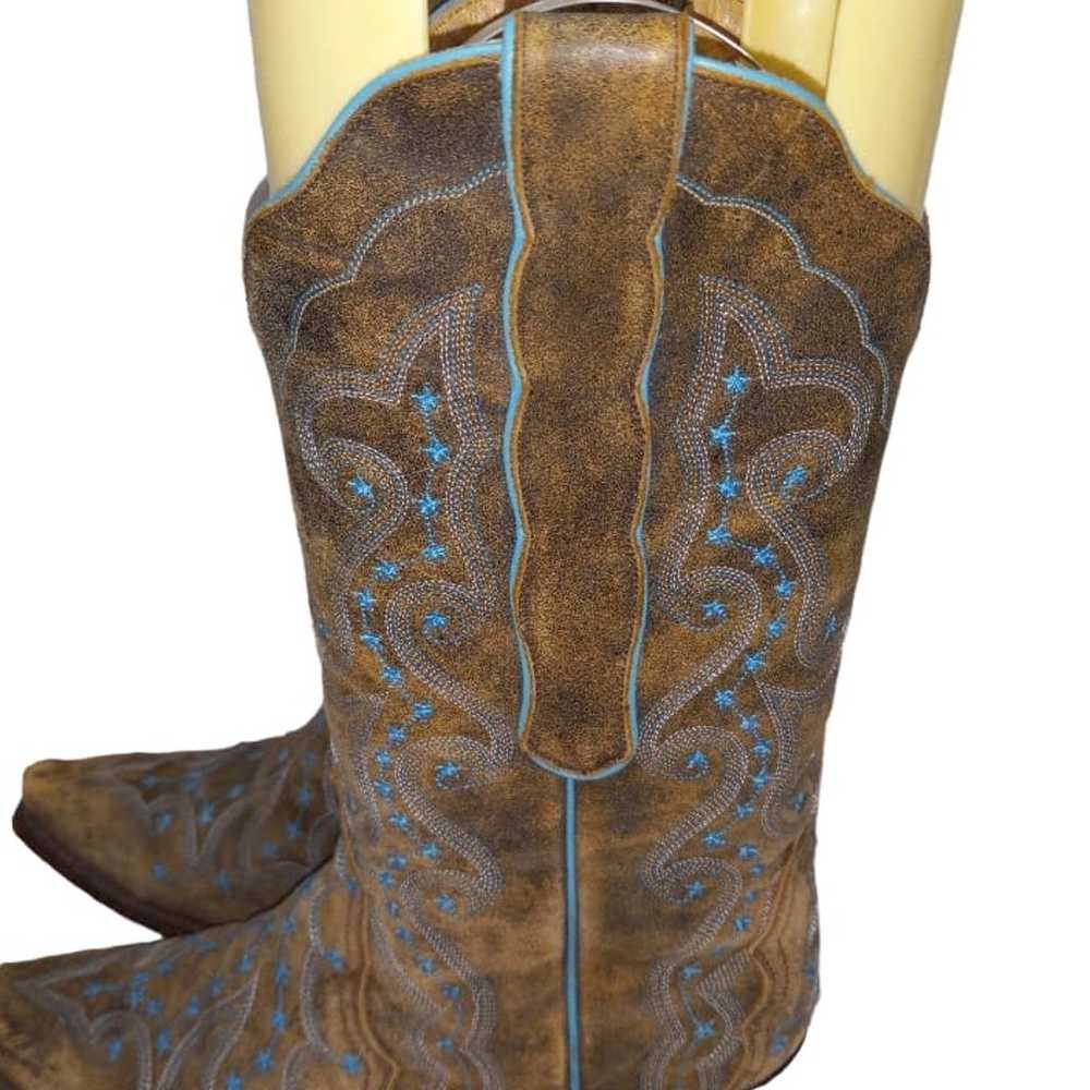 Old Gringo | Teal & Brown Embroidered Distressed … - image 8