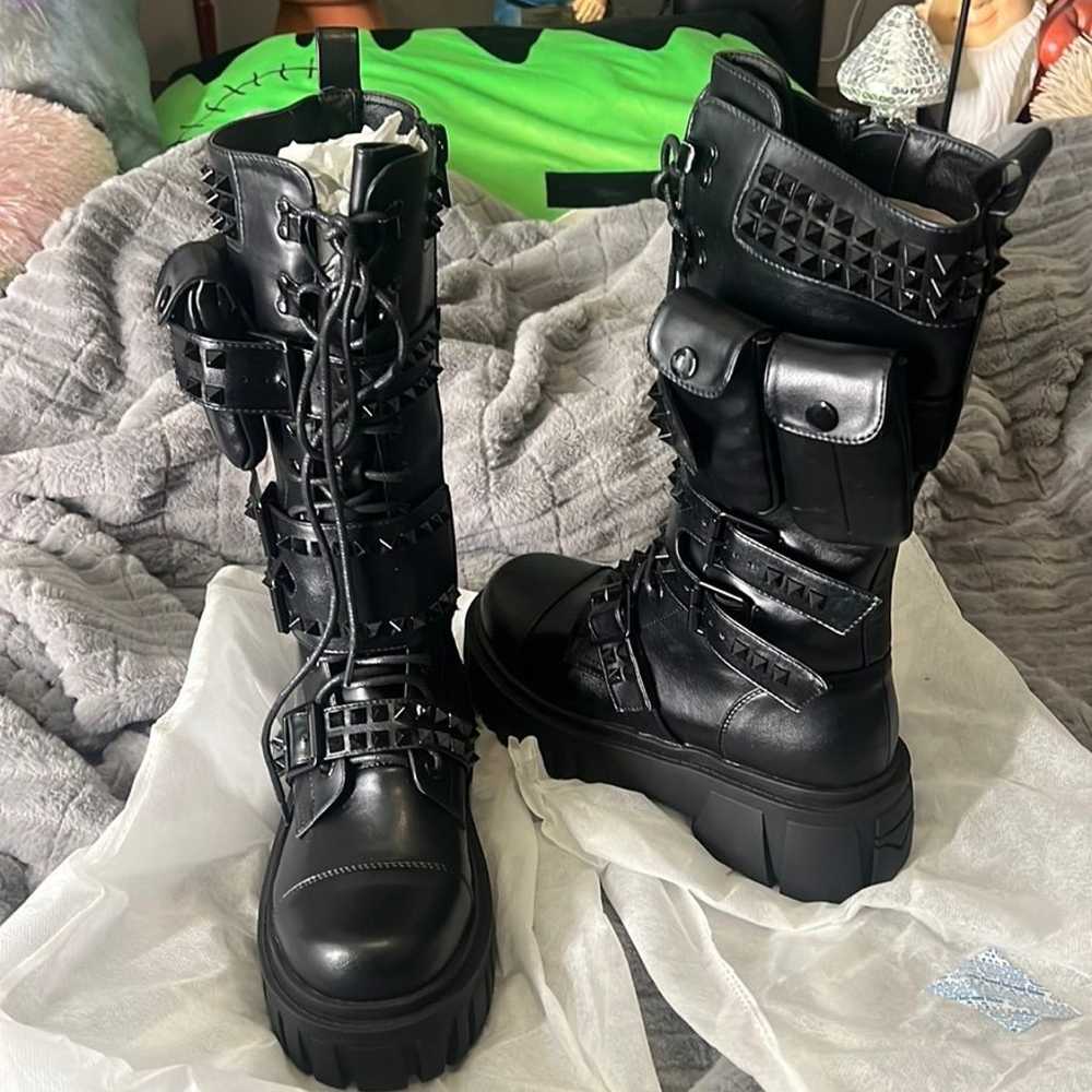 Dolls kill lucky strike combat boots - image 1