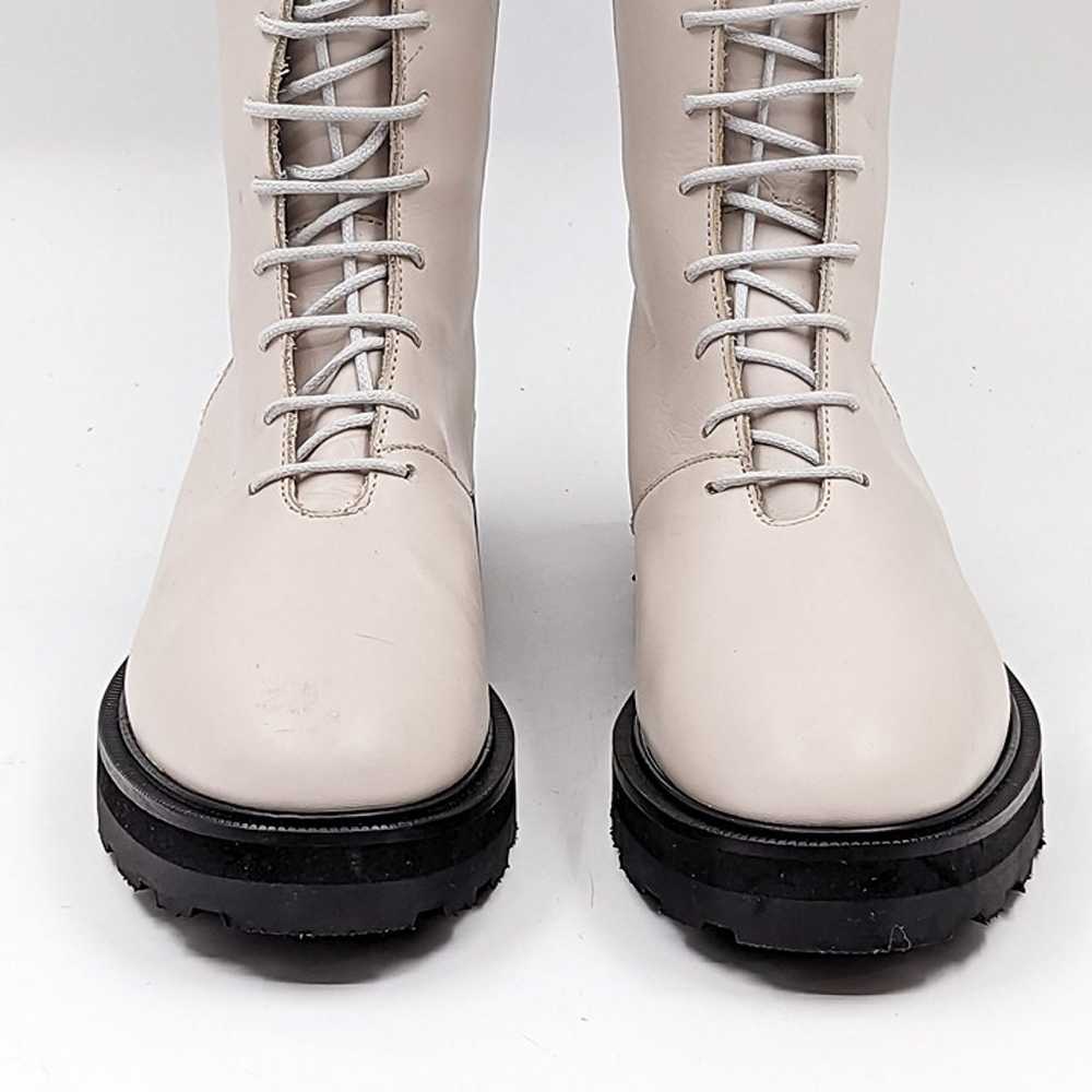 Lita by Ciara Women Italian Leather Ivory Lace Up… - image 9