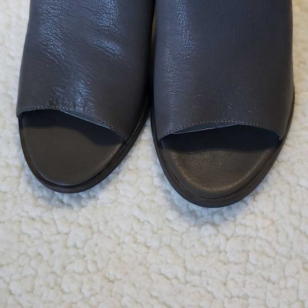 NEW Eileen Fisher Ink Leather Open Toe Bootie, Co… - image 12