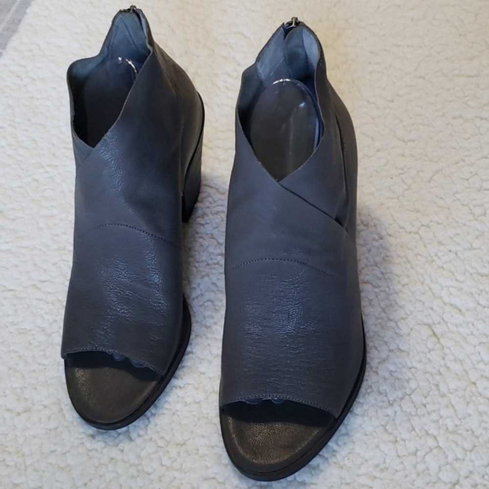 NEW Eileen Fisher Ink Leather Open Toe Bootie, Co… - image 4