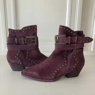 NIB Free People Billy Wine Suede Studded Pointed T