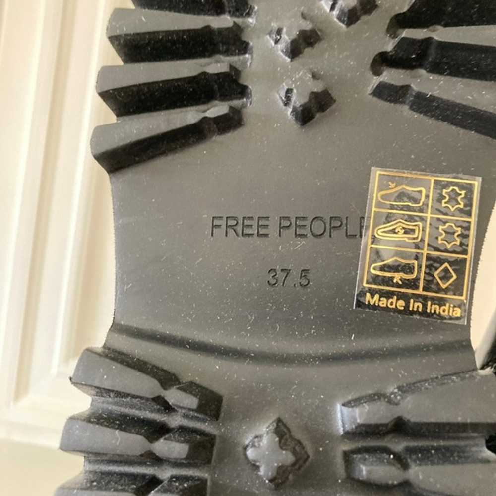 NWOT Free People Miller Lace Up Black Leather Com… - image 9