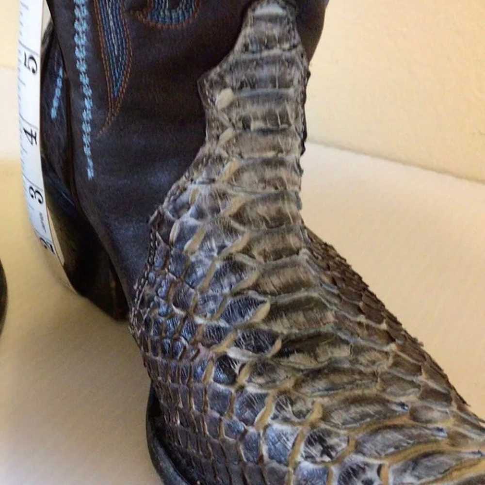 Cowboy, Cowgirl boots, women’s Leather python 7.5… - image 5