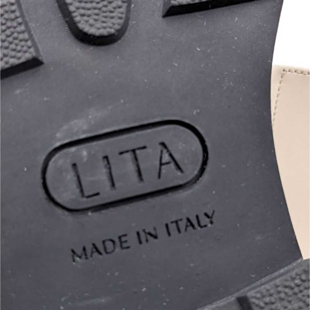 Lita by Ciara Women Italian Leather Ivory Combat … - image 10