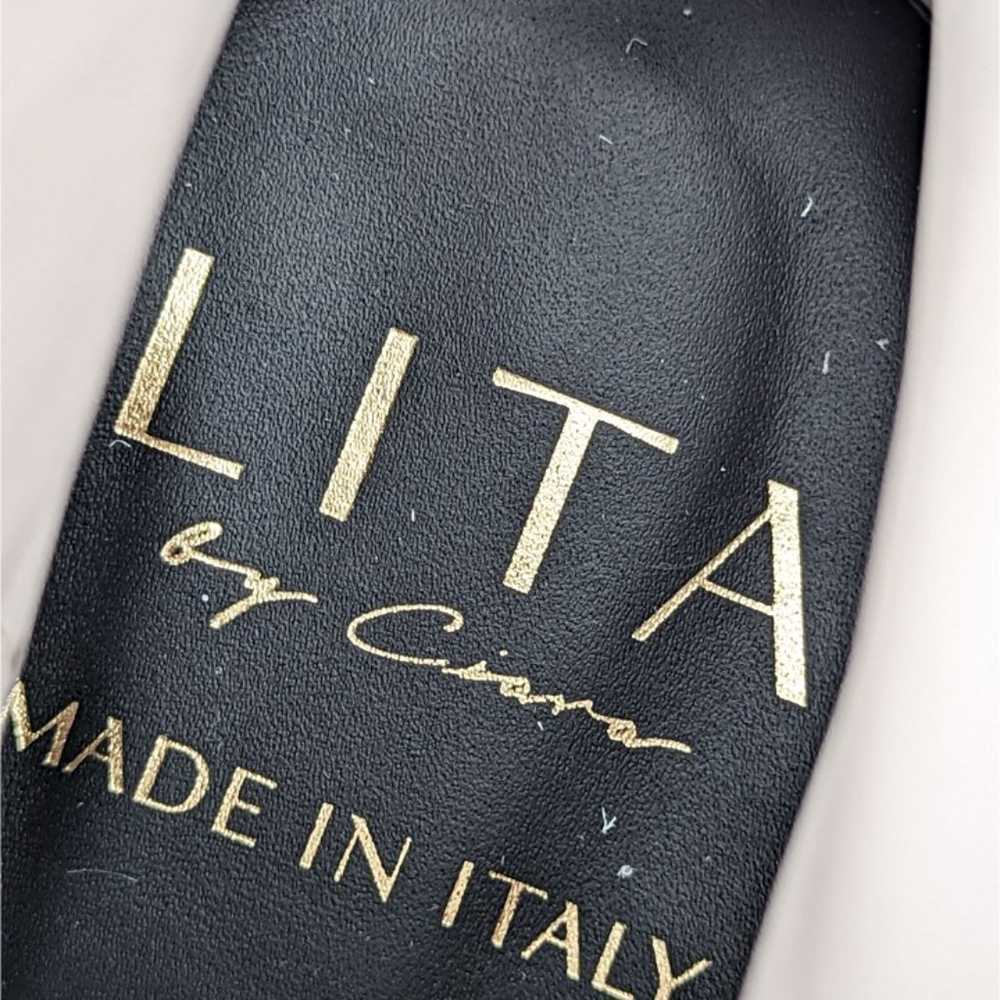 Lita by Ciara Women Italian Leather Ivory Combat … - image 9