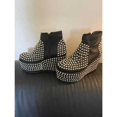 Ricky Sarkany Black Platform Studded Boot