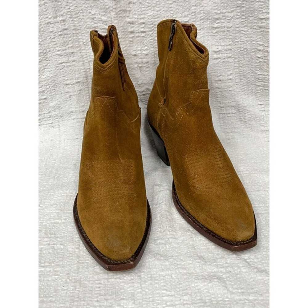 Tecovas Womens Western Brown Suede Ankle Boots Bo… - image 1