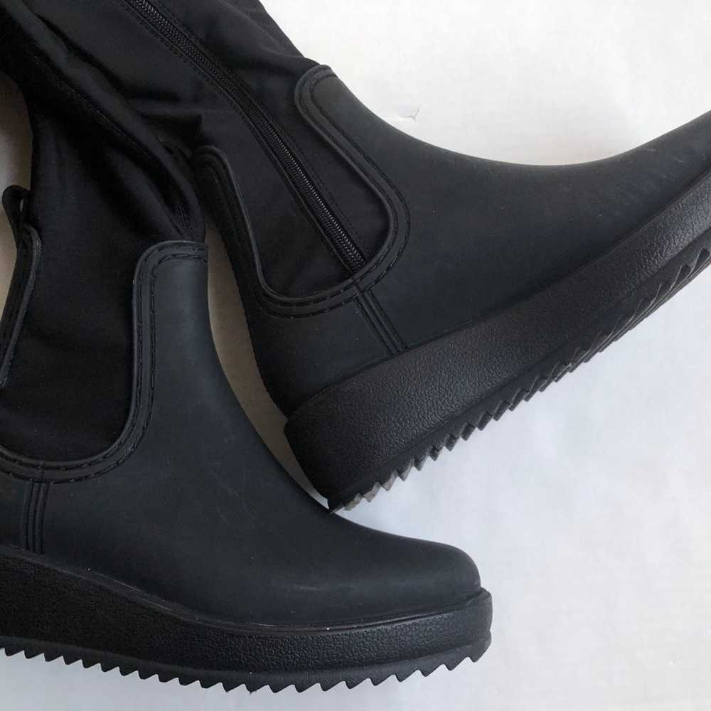 Jeffrey Campbell Monsoon Rain Boots Neoprene Blac… - image 10