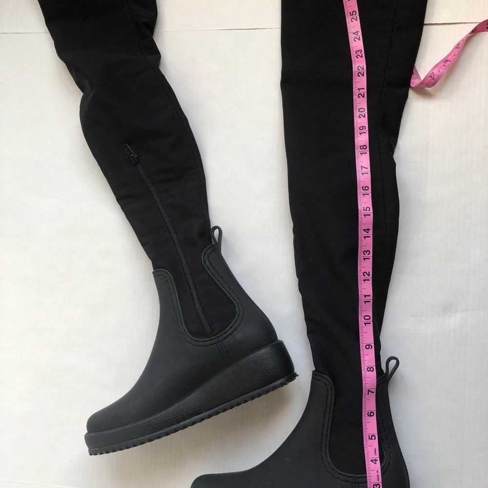 Jeffrey Campbell Monsoon Rain Boots Neoprene Blac… - image 4