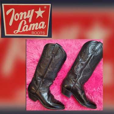 TONY LAMA Women's Black Boot. Worn 1 time. With T… - image 1