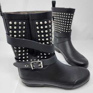 Burberry motorcycle rain boot sale