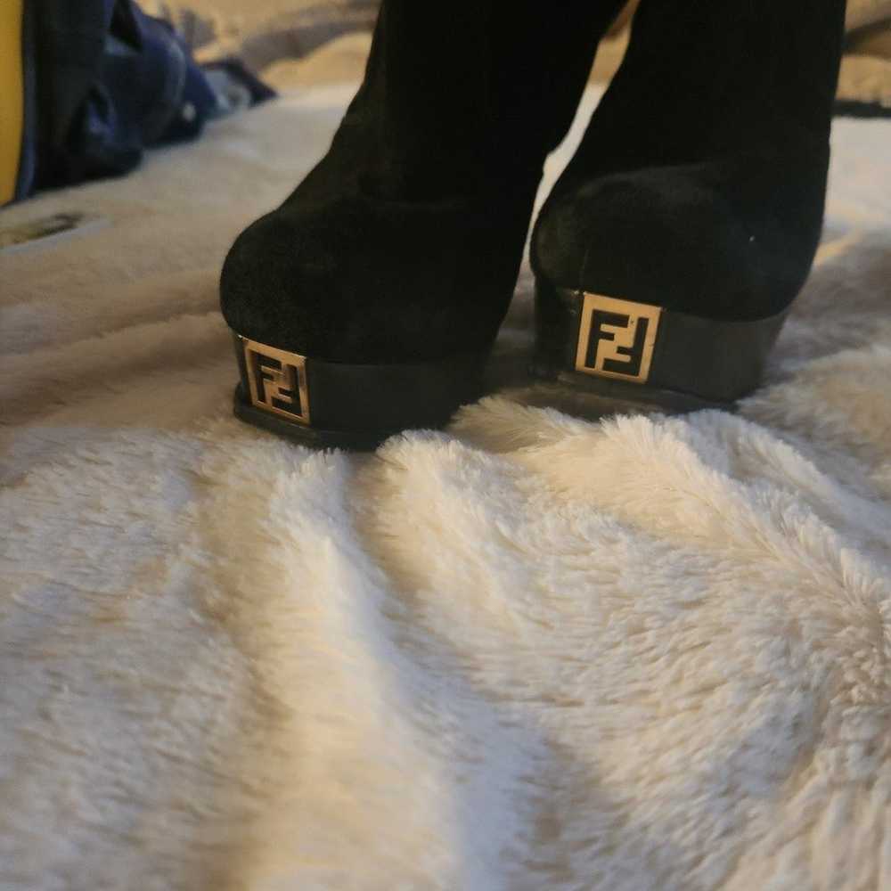 Black Suede Fendi Boots - image 12