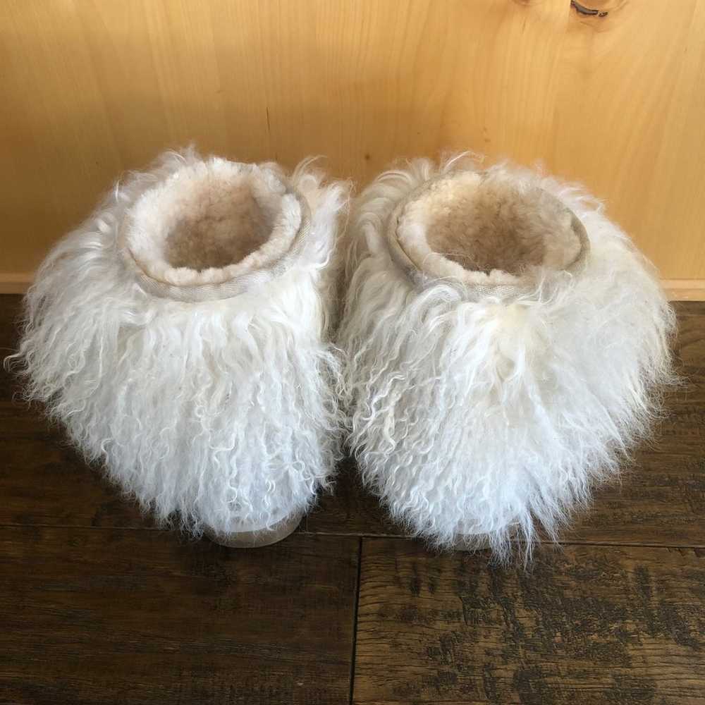 Ugg MONGOLIAN SHEEPSKIN CUFF SHORT Boots 7 fur An… - image 8