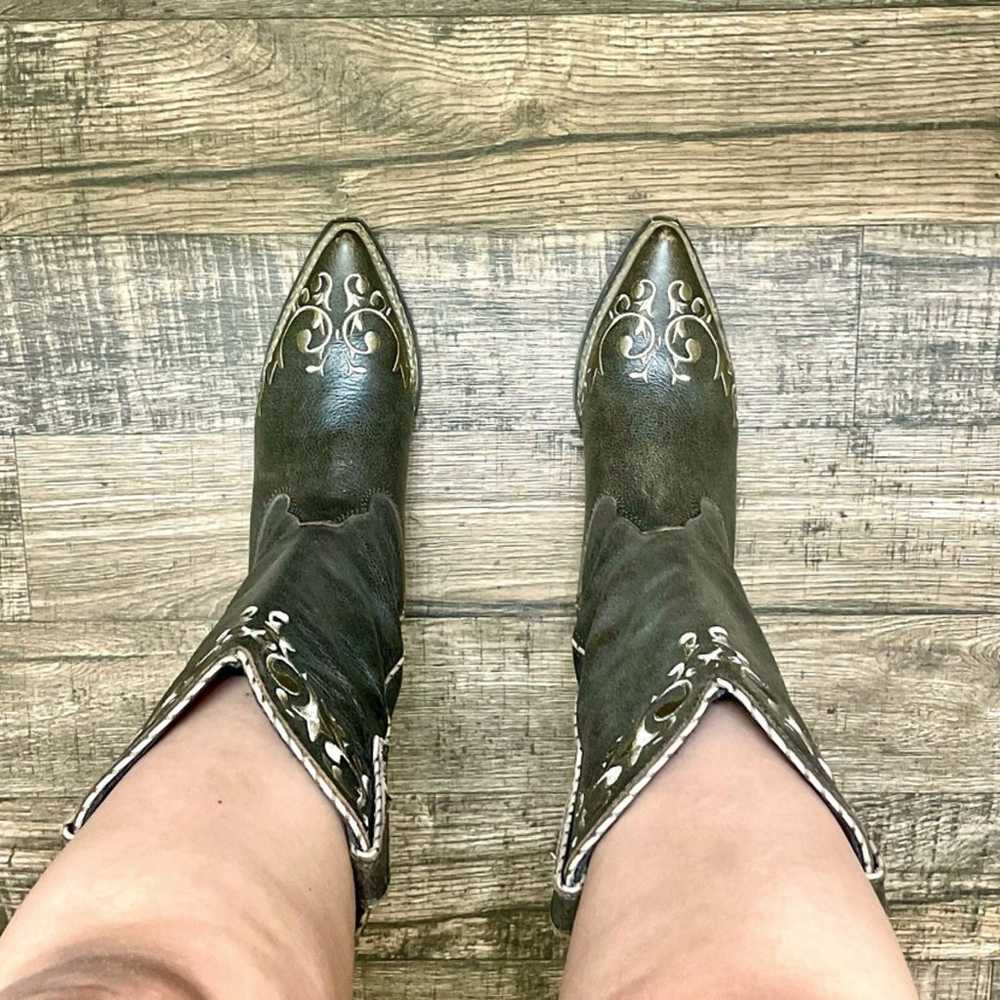Justin Womens Brown Black Cowboy Boots - image 2
