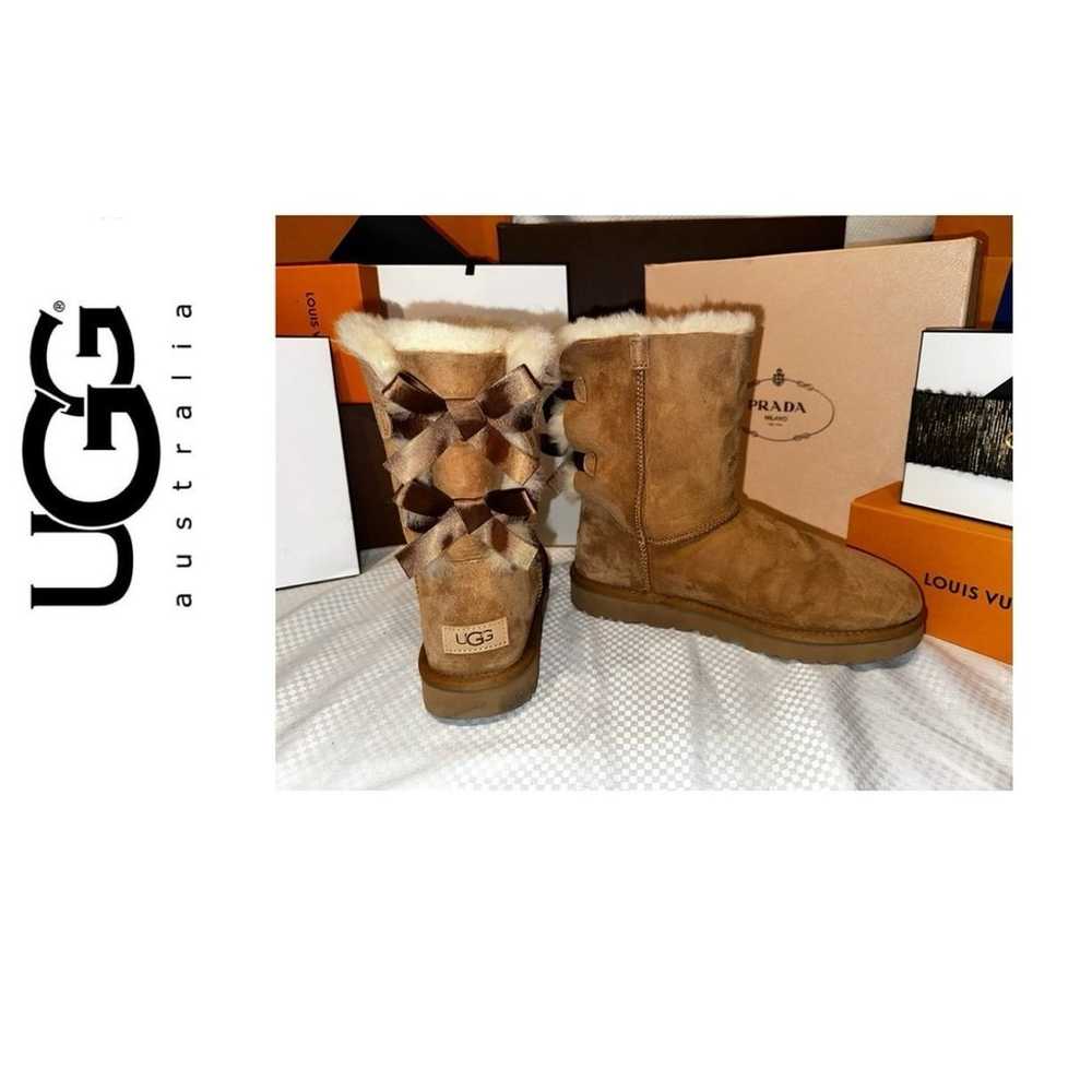 Authentic UGG Double Bow Boots. Shearling & Chest… - image 1