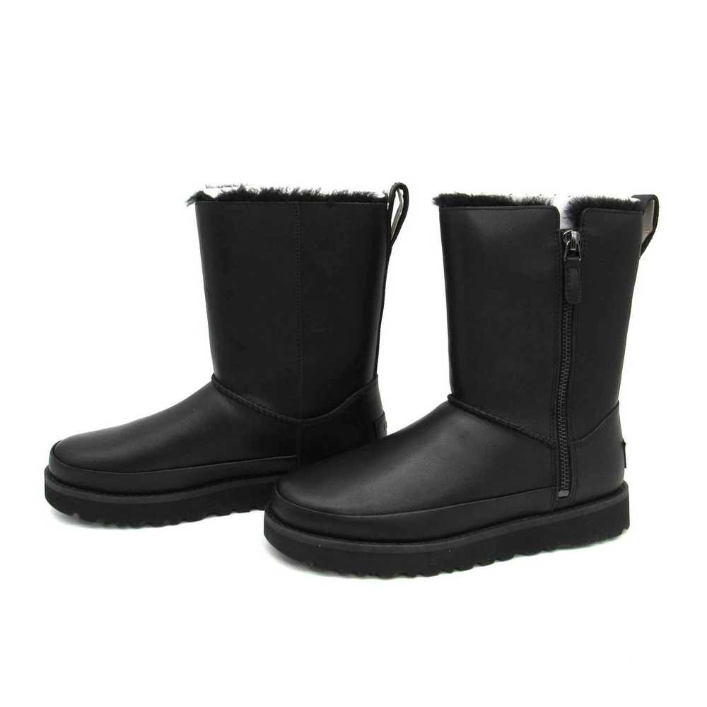 UGG CLASSIC ZIP SHORT WOMEN'S LEATHER BOOTS IN BL… - image 4