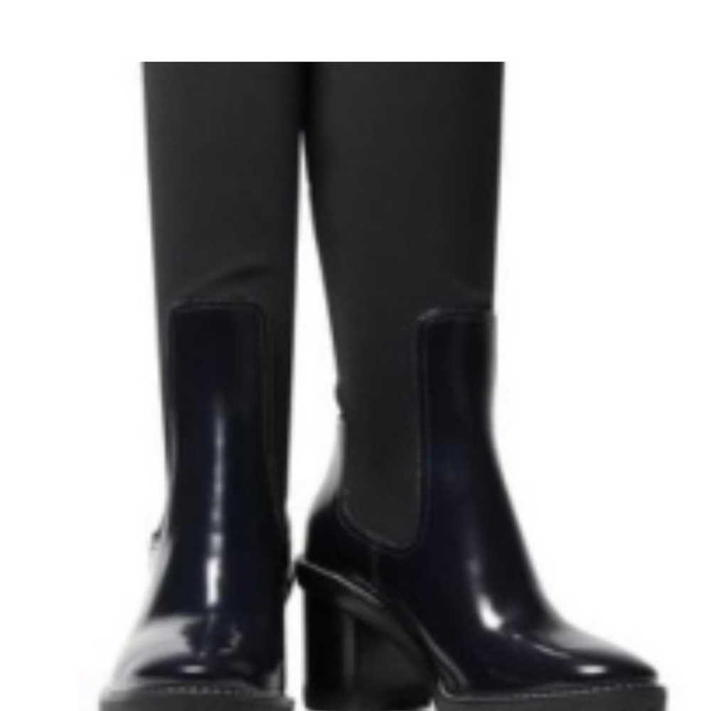 Tory Burch Preston Lug Black and Navy Boots - image 1