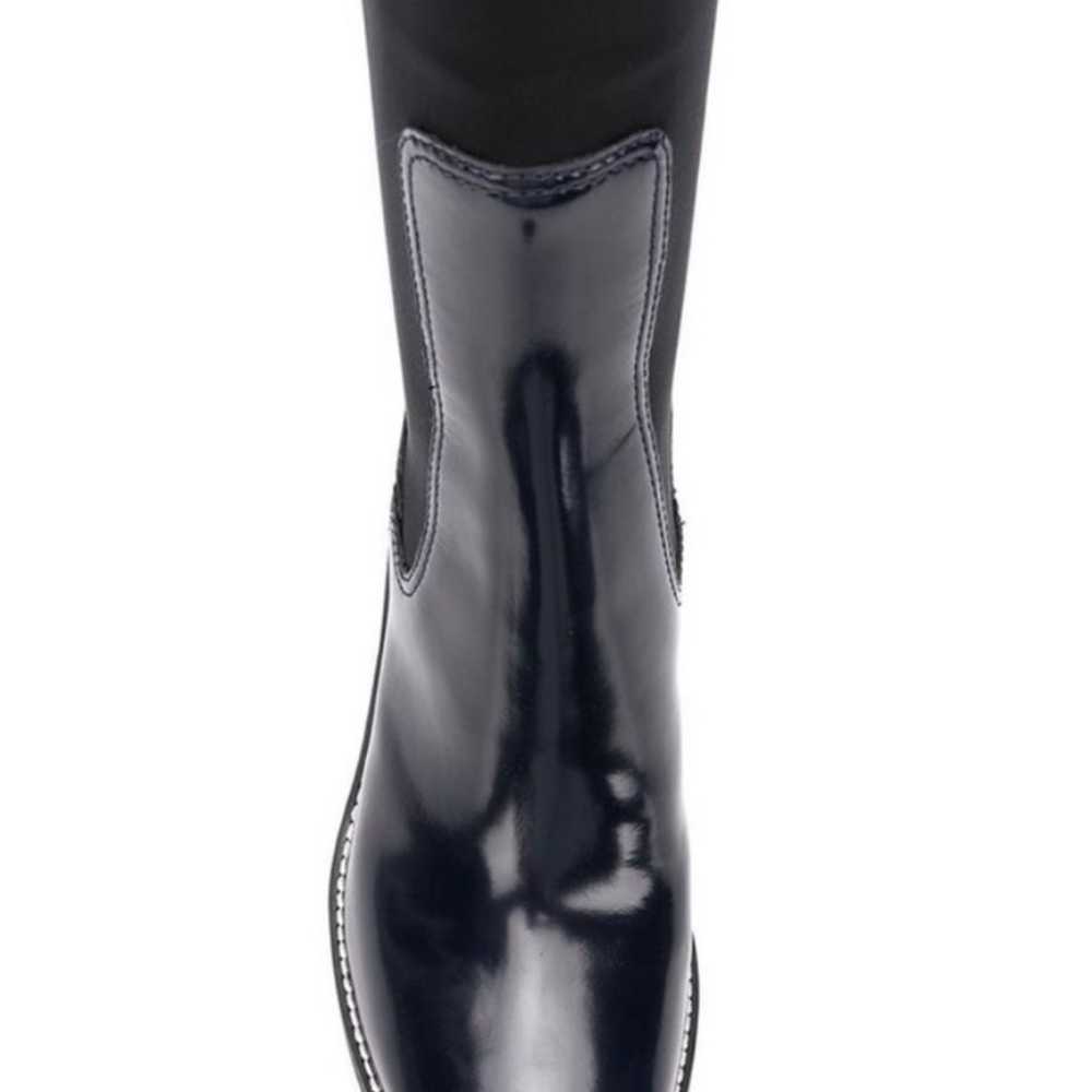 Tory Burch Preston Lug Black and Navy Boots - image 5