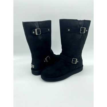 Women UGG Australia Sutter Boot hot 1005374 Black Leather 100% Authentic Size 7