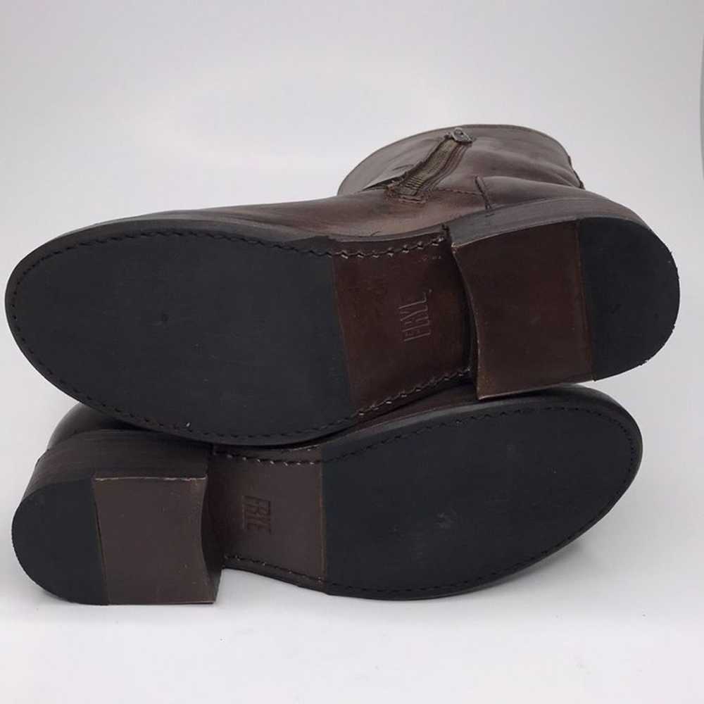 FRYE Vicky Engineer Chocolate Boots 7B - image 7
