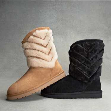 UGG Tania Chevron Shearling Fur Boots