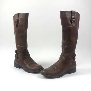 White Mountain Brown Leather Boots