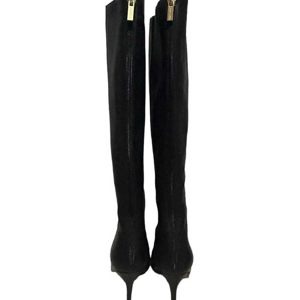 JIMMY CHOO GRAND KNEE HIGH BOOTS BLACK GRAINED LE… - image 4