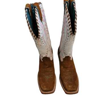 Women's Ariat Brown Dervy Square Toe Cowboy Boots - image 1