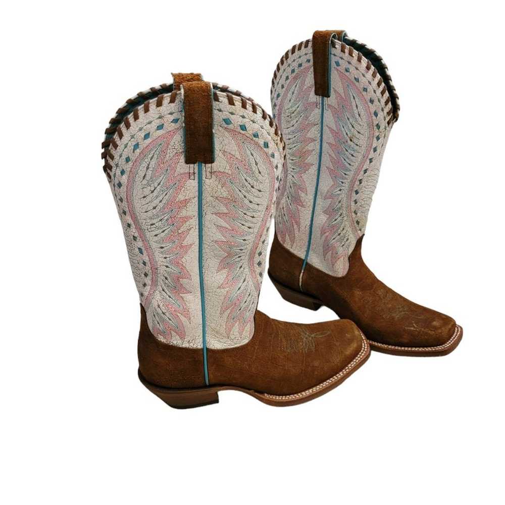 Women's Ariat Brown Dervy Square Toe Cowboy Boots - image 2