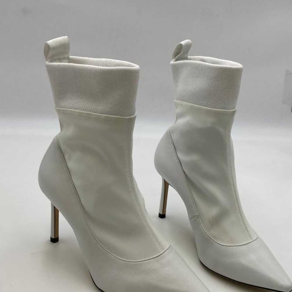 JIMMY CHOO Brandon white sock heeled ankle boots - image 2