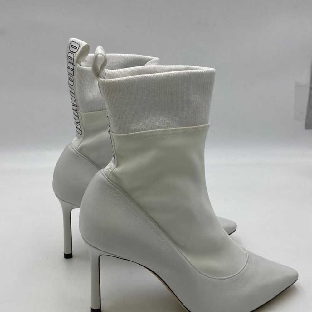 JIMMY CHOO Brandon white sock heeled ankle boots - image 5