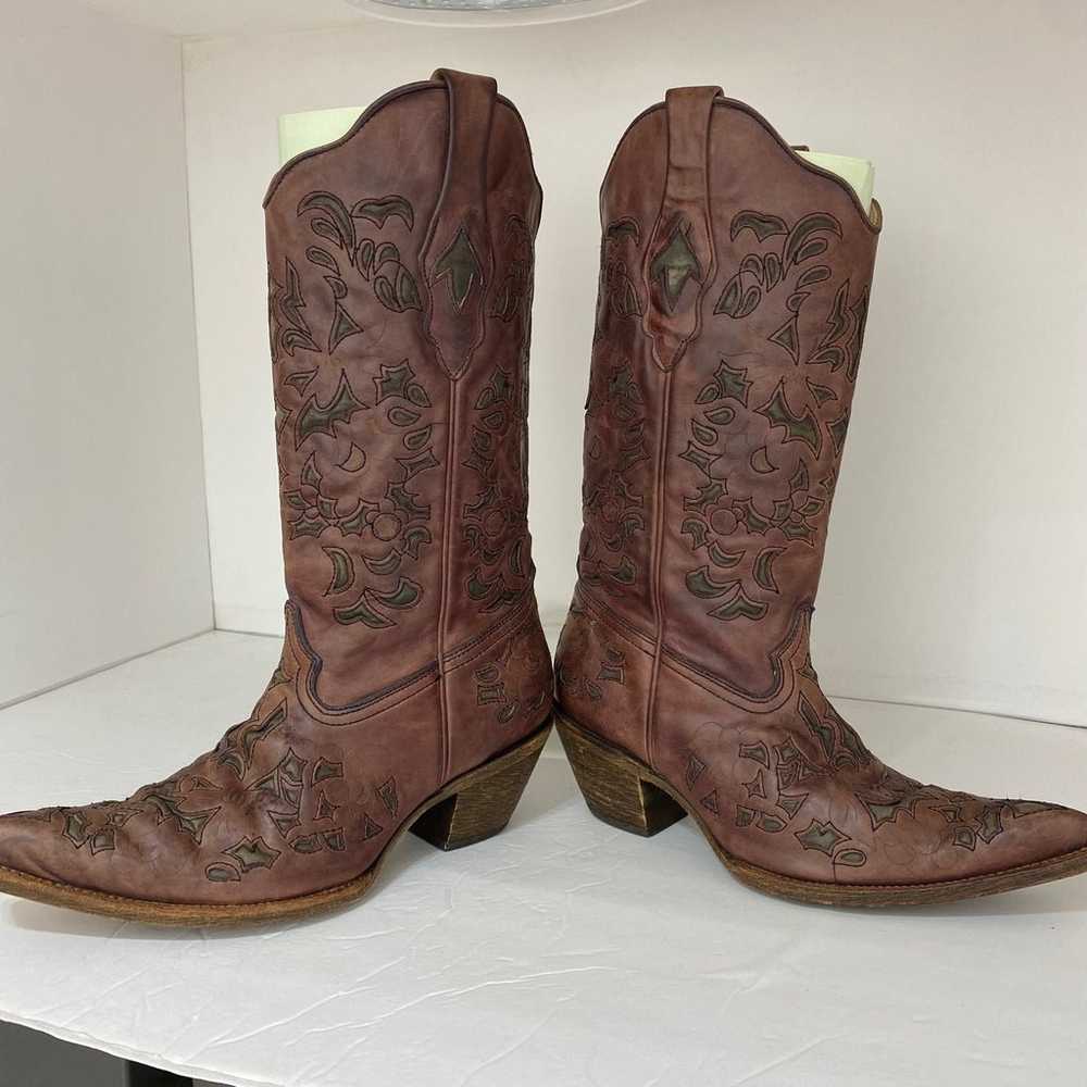 Corral Women's Inlay Boots Size 9M - image 4