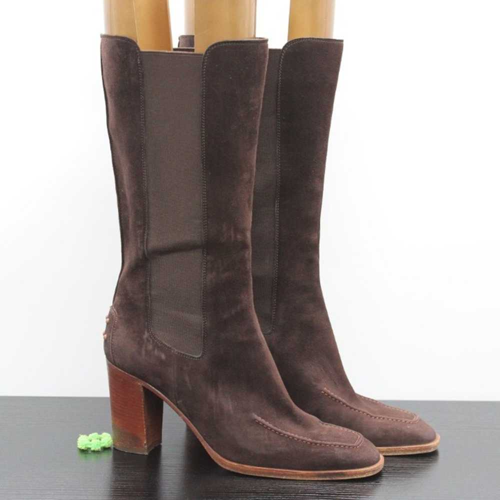 Tods Women's Brown Suede Knee High Boots - image 2