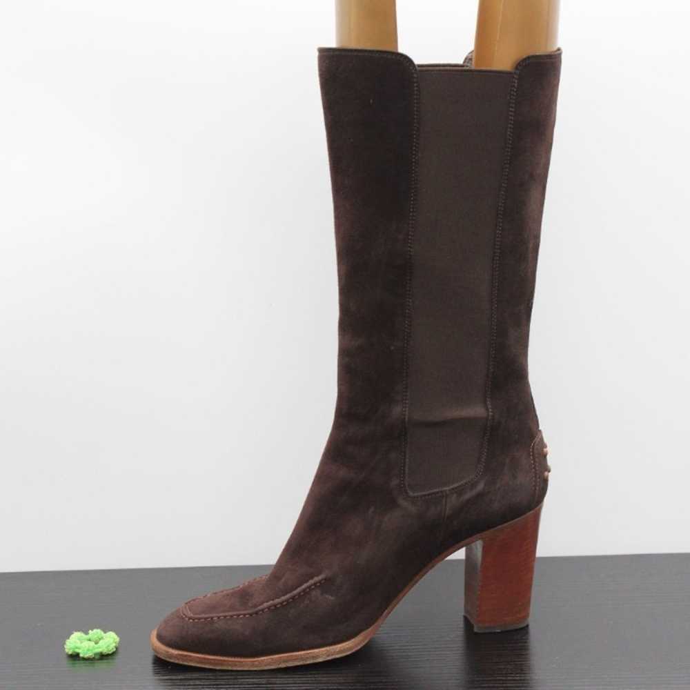 Tods Women's Brown Suede Knee High Boots - image 4