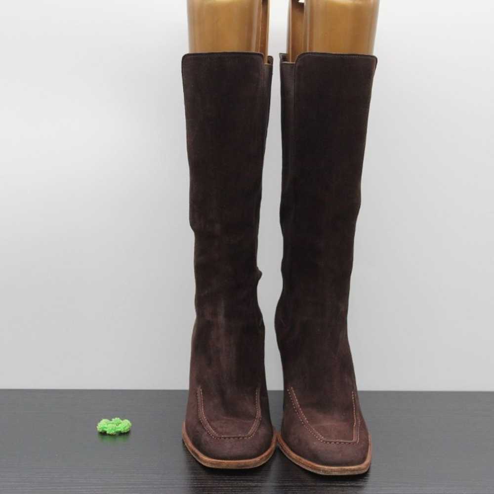 Tods Women's Brown Suede Knee High Boots - image 5